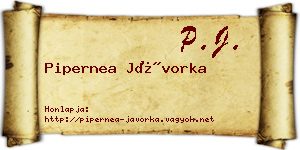 Pipernea Jávorka névjegykártya